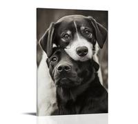 GFGPSALZU Pet Poster Friendship, Loyal Lab And His Best Buddy Fashionable Wall Decor - Hanging Art Poster And Mural20x30inch(50x75cm)