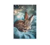 GFGPSALZU Pet Poster Magic, Enchanting Bunny Dreams Fashionable Wall Decor - Hanging Art Poster And Mural12x18inch(30x45cm)