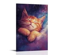 GFGPSALZU Pet Poster Magic, Sleepy Kitty Dreams Fashionable Wall Decor - Hanging Art Poster And Mural16x24inch(40x60cm)