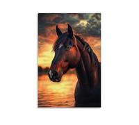 GFGPSALZU Pet Poster Majestic, Regal Horse Sunset Fashionable Wall Decor - Hanging Art Poster And Mural16x24inch(40x60cm)