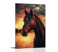 GFGPSALZU Pet Poster Majestic, Regal Horse Sunset Fashionable Wall Decor - Hanging Art Poster And Mural24x36inch(60x90cm)