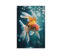 GFGPSALZU Pet Poster Serenity, Peaceful Goldfish Dreams Fashionable Wall Decor - Hanging Art Poster And Mural08x12inch(20x30cm)
