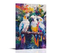 GFGPSALZU Pet Poster Vibrant, Colorful Parrot Paradise Fashionable Wall Decor - Hanging Art Poster And Mural08x12inch(20x30cm)