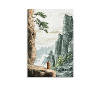 GFGPSALZU Taoist Hermit Landscape Art for Calm And Spiritual Rooms Fashionable Wall Decor - Hanging Art Poster And Mural08x12inch(20x30cm)