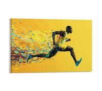 GFGPSALZU Track Poster- The 9.58 Frame - Deconstructed Usain Bolt Stride in Geometric Fragments Fashionable Wall Decor - Hanging Art Poster And Mural08x12inch(20x30cm)