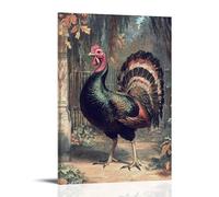 GFGPSALZU Victorian-Era Illustration of A Majestic Turkey Strutting in A Manor’s Courtyard, Its Feathers Like A Nobleman’s Coat Fashionable Wall Decor - Hanging Art Poster And Mural12x18inch(30x45cm)