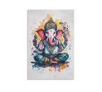 GFGPSALZU Watercolor Ganesha Poster for Spiritual And Peaceful Home Interiors Fashionable Wall Decor - Hanging Art Poster And Mural08x12inch(20x30cm)