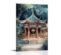 GFGPSALZU Watercolor Taoist Shrine Poster for Meditative Home Decor Fashionable Wall Decor - Hanging Art Poster And Mural12x18inch(30x45cm)