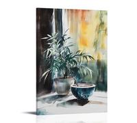 GFGPSALZU Watercolor Zen Still Life Painting for Peaceful Living Room Decor Fashionable Wall Decor - Hanging Art Poster And Mural24x36inch(60x90cm)