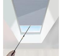 GFHOOZ Light Blue Honeycomb Cellular Shades - Waterproof Half Blackout Blinds for Skylights Custom Size (W110 x L90CM) - Ideal Attic Roof Window Treatment