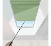 GFHOOZ Waterproof Honeycomb Cellular Shades - Half Blackout Blinds for Skylights & Attics Custom Size (Green FA006 W90 x L120CM) - Energy Efficient Window Treatment