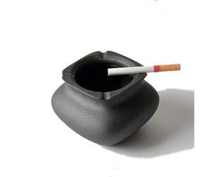 GFHTRELY Ashtray Retro Black Pottery Creative Ashtray Living Room Decoration And Portable And Practical Smoke Tray