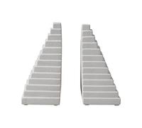 GFHTRELY Bookends Modern Bookend White Ceramic Ladder Decorative Home Living Room Office Study Bookshelf Non Skid Book Stoppers Bookshelf