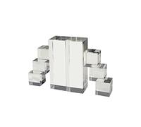 GFHTRELY Bookends Modern Bookends Heavy Duty Transparent Crystal Ornaments Study Bookcase Desktop Book Ends to Hold Books Non Skid Stoppers Bookshelf(C)