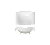 GFHTRELY Dinner Tray 8-inch Ceramic White Vegetable Salad Bowl Creative Special-shaped Tableware, Suitable For Hotel Table Setting, Restaurant Service Plate Dinner Plate(10.5 in)