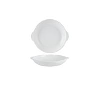 GFHTRELY Double-ear Ceramic Japanese-style Dish Home Western Commercial Tableware Steak Steamed Fish Kitchen Restaurant(8 in)