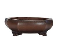 GFHTRELY Flower Pot Purple Sand Handmade Antique Polygonal Flowerpot 37cm Simple Green Plants Flowers Gardening Bonsai Container Planter Pots