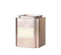 GFHTRELY Tea Can Bulk Tea Storage Container Jar Large Capacity Sealed Square Tinplate Empty Retro Set Single Tea Caddy(Large size-c)