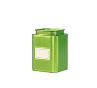 GFHTRELY Tea Can Bulk Tea Storage Container Jar Large Capacity Sealed Square Tinplate Empty Retro Set Single Tea Caddy(Small size-e)