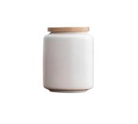 GFHTRELY Tea Can Tea Jar With Wooden Lid, Ceramic Sealed Jar, Small Size, Red, Green And White Tea Packaging, Gift Longjing Portable Jar Tea Caddy(C)