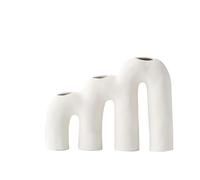 GFHTRELY Vase Flower Arrangement Creative Letters White Frosted Ceramic Vase Desktop Decoration Ornaments Flower Vases(M)