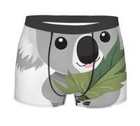 Gfhwpxcnb Green Leaf Koala Print Men'S Underwear Trunks Comfort Breathable Stretch Boxer Shorts Underpants For Men S