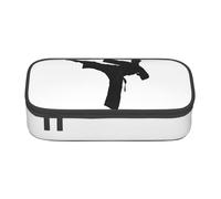 Gfhwpxcnb Karate Pencil Case Large Capacity Pencil Pouch Pen Bag Stationery Organizer Office Makeup Bag with Compartment for Girls Boys and Adults