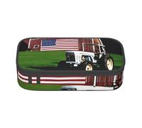 Gfhwpxcnb Old Tractor Photo Farm Pencil Case Large Capacity Pencil Pouch Pen Bag Stationery Organizer Office Makeup Bag with Compartment for Girls Boys and Adults