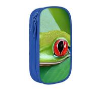 Gfhwpxcnb Tree Frog Baby Pencil Case for Boys and Girls, Large Pencil Case with Compartments Pen Bag Pouch Stationery Organizer for Office School Supplie Blue