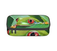 Gfhwpxcnb Tree Frog Baby Pencil Case Large Capacity Pencil Pouch Pen Bag Stationery Organizer Office Makeup Bag with Compartment for Girls Boys and Adults