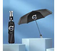 GFHZZS Car Gifts Portable Umbrella for Volvo XC40 2018-2022,with Car Emblem Logo Strong Windproof Compact Umbrella Lotus Effect Coating Quick-drying Personalised Car Accesories Gifts,A-Black