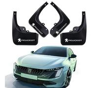 GFHZZS Car Mud Flaps for Peugeot 508 SW 2023 2024, Black Rubber Mudguards with Emblems Logo, Front Rear Splash Guards