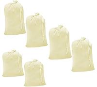 GFI LINEN CLUBS 12 Pack Premium Canvas Laundry Bag 50x50 CM 30L - 100% Cotton, Durable Fabric Weave, Drawstring with Cord-Lock, Machine Washable Laundry Liner for Laundry Hampers