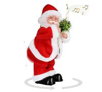 Gfilay Animated Spinning Santa Claus Plush Toy with Music and Butt Shaking | Singing Dancing Father Christmas Decoration with Rotating Motion, Light-Up Belt, English Song and Funny Holiday Gift