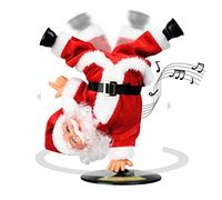 Gfilay Inverted Rotating Dancing and Singing Santa Plush Toy,Electric Santa Animated Christmas Decorations for Kids