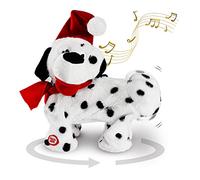Gfilay Twerking Dog Toy, Singing and Dancing Plush Puppy, Animated Christmas Plush Toy, Funny Interactive Santa Dog Figure, Secret Santa Gift for Adults and Kids, Holiday Home Decor
