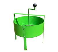 GFJ438 Rotary Soil Compost Sieve Screener with 8mm Mesh, Spring-Loaded Handle, Easy to Use - Wheelbarrow Setup for Fine Soil and Debris