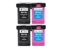 GFJHFDCR Refillable Ink Cartridge 901XL 901 Compatible With 901XL Printer And Officejet J4500 J4524 J4530 J4540 J4550 J4580 J4585 Inkjet Printers(2bk and 2color)