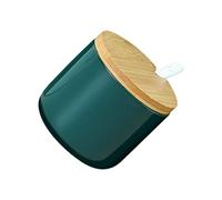 GFKJLOUJK Sugar Bowl Box Spice Container Porcelain with Lid Spoon Kitchen Cruet Seasoning Pot Tray Salt Cellar Sugar Bowl Food Storage Container for Salt Pepper Can