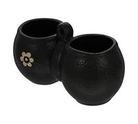 GFKJLOUJK Sugar Bowl Round Ceramic Dual Seasoning Jar: Porcelain Condiment Pots Pottery Hinged Spice Container Kitchen Salt Holder Food Serving Dishes Can