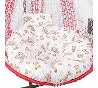 GFKJLOUJK Swing Chair Cushions Hanging Swing Chair Seat Cushion, Thicken Hanging Hammock Chair Cushions, Detachable Washable Hanging Chair Cover, Outdoor Chair Pads(Bear)