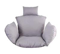 GFKJLOUJK Swing Chair Cushions Outdoor Hanging Swing Chair Seat Thicken Washable Large Hammock Chair Cushion Cover with Headrest and armrests(Grey)