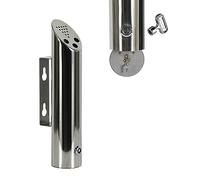 GFKJLOUJK Wall-mounted ashtray Outdoor Ashtray Cylinder Wall Ashtray Lock Ash Pillar for Hanging on the Wall of a Large Hotel Metal Cigar Column for Smoking(6.2xH30cm)