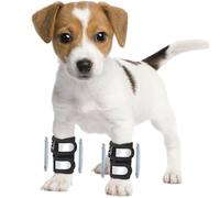 GFKRHPNY Pair of Dog Leg Braces for Front Hock Joint, Dog Front Leg Wrist Brace with Metal Spring Inserts, Dog Leg Sleeve with Reflective Straps, Prevents Injuries and Sprains, XS/S