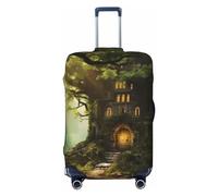 GFLFMXZW Ancient Trees Luggage Cover Stylish Suitcase Covers Washable Stretch Suitcase Protector Anti-Scratch Travel Baggage Covers for 18-31 inch Luggage, Black, XL