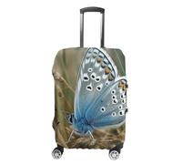 GFLFMXZW Blue Butterfly on The Grass Luggage Cover for Suitcase Tsa Approved Stylish Suitcase Covers Washable Stretch Suitcase Protector Anti-Scratch Travel Baggage Covers for 19-32 Inch Luggage,