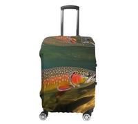GFLFMXZW Brook Trout Fly Fishing Luggage Cover for Suitcase Tsa Approved Stylish Suitcase Covers Washable Stretch Suitcase Protector Anti-Scratch Travel Baggage Covers for 19-32 Inch Luggage, style,