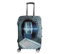 GFLFMXZW Computer Technology Luggage Cover for Suitcase Tsa Approved Stylish Suitcase Covers Washable Stretch Suitcase Protector Anti-Scratch Travel Baggage Covers for 19-32 Inch Luggage, style,