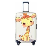 GFLFMXZW Cute Bow Giraffe Luggage Cover Stylish Suitcase Covers Washable Stretch Suitcase Protector Anti-Scratch Travel Baggage Covers for 18-31 inch Luggage, Black, XL