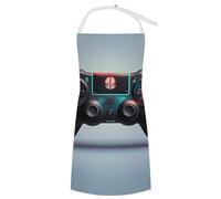 GFLFMXZW Game Console Ing Aprons with Pocket Adjustable Bib Aprons Waterproof Kitchen Cooking Apron Bib for Women Men Chef Aprons for Baking, Cooking, Gardening, Style, 70x80cm